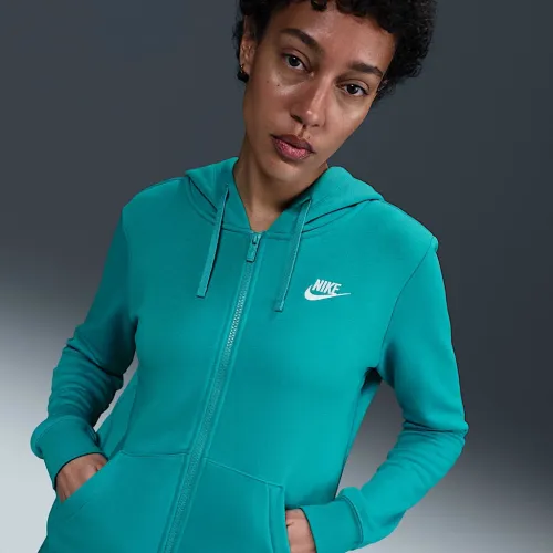 Nike Sportswear Club Fleece жіноча Full-Zip Толстовка з капюшоном колір зелений