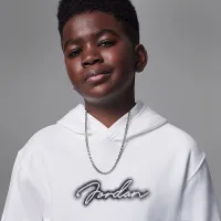 Nike Jordan MVP Big детские Fleece Pullover Толстовка с капюшоном цвет белый
