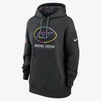 New York Jets Crucial Catch Club жіноча Nike NFL Pullover Толстовка з капюшоном колір чорний