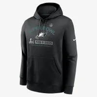 Philadelphia Eagles Super Bowl LIX Bound Team Logo мужские Nike NFL Pullover Толстовка с капюшоном цвет черный