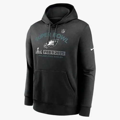 Philadelphia Eagles Super Bowl LIX Bound Team Logo чоловічі Nike NFL Pullover Толстовка з капюшоном колір чорний