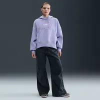 Nike Sportswear Phoenix Fleece женская Over-оверсайз Толстовка с капюшоном цвет фиолетовый