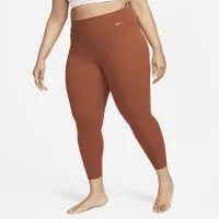 Nike Zenvy жіноча Gentle-Support З високою талією 7/8 лосіни (великі розміри) колір коричневий