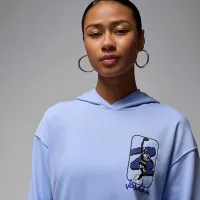 Nike Jordan Brooklyn Fleece жіноча Pullover Толстовка з капюшоном блакитний