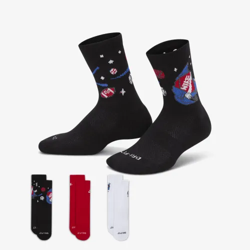 Nike Dri-FIT Little детские Boxy Crew носки (3 пары) многоцветный