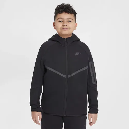 Nike Sportswear Tech Fleece Big дитячі Full-Zip Толстовка з капюшоном (Extended Size) колір чорний
