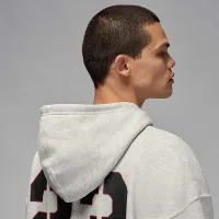 Nike Jordan Brooklyn мужские оверсайз Pullover Толстовка с капюшоном цвет серый