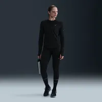 Nike Swift жіноча Dri-FIT UV Long-Sleeve Crew-Neck Running Top колір чорний