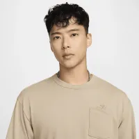 Nike Sportswear Premium Essentials чоловічі Long-Sleeve Pocket футболка колір коричневий
