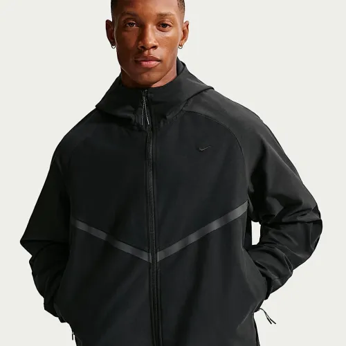 Nike Tech мужские Shori Knit Full-Zip Windrunner Куртка цвет черный