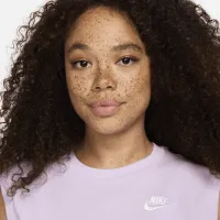 Nike Sportswear Club жіноча Sleeveless Cropped Top колір фіолетовий
