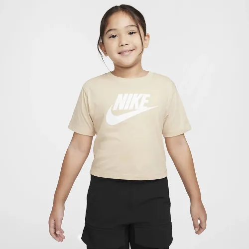 Nike Club Little дитячі Boxy Tee колір коричневий