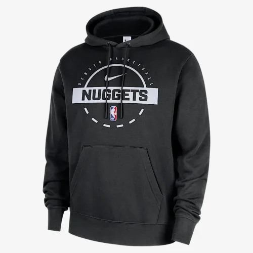 Denver Nuggets Club мужские Nike NBA Practice Pullover Толстовка с капюшоном цвет черный