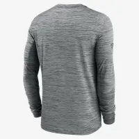New England Patriots Sideline Velocity чоловічі Nike Dri-FIT NFL Long-Sleeve футболка колір сірий