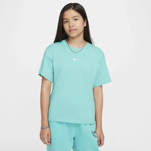 Nike Sportswear Essential Big детские (Girls') футболка цвет зеленый