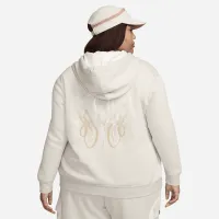 Nike Serena Williams Design Crew женская Fleece Pullover Толстовка с капюшоном (большие размеры) цвет серый