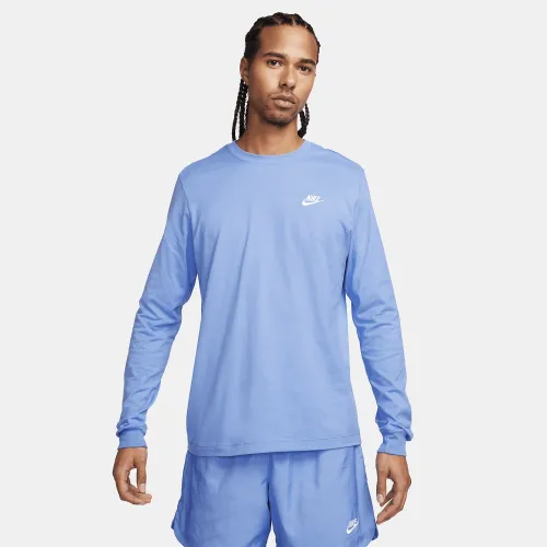 Nike Sportswear Club Men's Long-Sleeve T-Shirt Blue