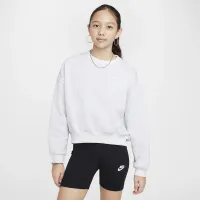 Nike Sportswear Club Fleece Girls' Boxy Crew-Neck свитшот цвет коричневый