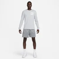Nike мужские Long-Sleeve Fitness футболка цвет серый