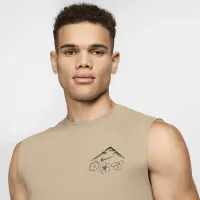 Nike мужские Dri-FIT Sleeveless Running футболка цвет коричневый