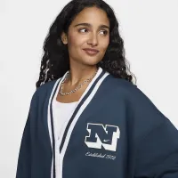Nike Sportswear Phoenix Fleece женская Over-оверсайз Cardigan синий