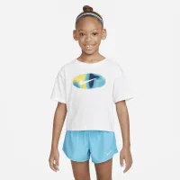 Nike Kids Create Graphic Boxy Tee Little дитячі футболка колір білий