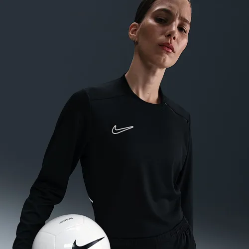 Nike Academy жіноча Dri-FIT Crew-Neck Long-Sleeve Soccer Top колір чорний