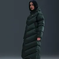 Nike Sportswear Windpuffer женская Storm-FIT Loose Hooded Down Parka цвет зеленый