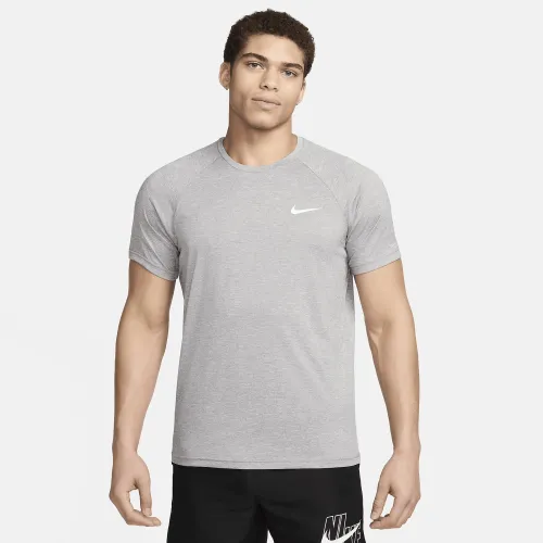 Nike чоловічі Heatheколір червоний Short-Sleeve Hydroguard Swim Shirt колір сірий