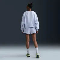 NikeCourt Phoenix Fleece женская С высокой Талией Loose шорты цвет серый