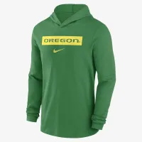 Oregon Ducks Sideline чоловічі Nike Dri-FIT College Long-Sleeve Hooded Top колір зелений