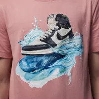 Nike Jordan Big дитячі AJ1 Wave футболка Pink
