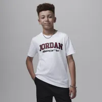 Nike Jordan Dri-FIT Sport Big дитячі футболка колір білий