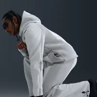 Nike Tech чоловічі Color-Block Open-Hem Fleece Pants колір сірий