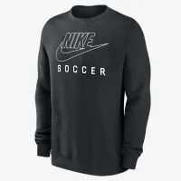 Nike Swoosh Club Fleece мужские Soccer Pullover Crew-Neck свитшот цвет черный