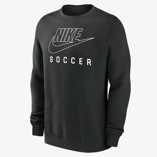 Nike Swoosh Club Fleece чоловічі Soccer Pullover Crew-Neck світшот колір чорний