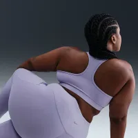 Nike One жіноча З високою талією 7/8 лосіни з кишенями(великі розміри) колір фіолетовий