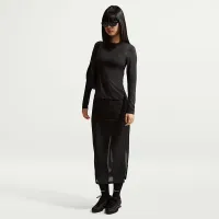 Nike Sportswear жіноча Tight Long-Sleeve Sheer Top колір чорний