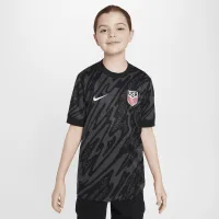 USA 2024 Stadium Goalkeeper Big детские Nike Dri-FIT Soccer Short-Sleeve Replica Jersey цвет черный