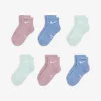 Nike Dri-FIT Performance Basics Little детские Ankle носки (6 пары) Pink