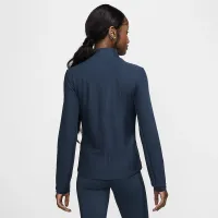Nike One Rib женская Dri-FIT Full-Zip Mid Layer синий