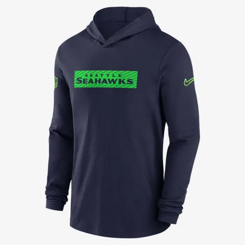 Seattle Seahawks Sideline мужские Nike Dri-FIT NFL Long-Sleeve Hooded Top синий