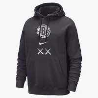 Brooklyn Nets Club Fleece City Edition мужские Nike NBA Pullover Толстовка с капюшоном цвет серый