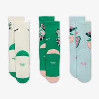 Nike Everyday Plus Big детские Cushioned Crew Sock (3 Pair) многоцветный