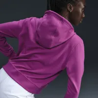 Nike Dri-FIT One женская Full-Zip French Terry Толстовка с капюшоном цвет фиолетовый