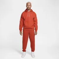 Nike Solo Swoosh мужские Fleece Pullover Толстовка с капюшоном цвет красный