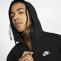 Nike Sportswear Club Fleece чоловічі Full-Zip Толстовка з капюшоном колір чорний