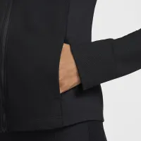 Nike One Rib жіноча Dri-FIT Full-Zip Mid Layer колір чорний