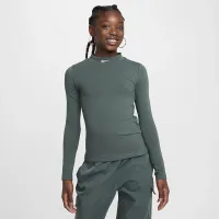 Nike Sportswear Girls' Long-Sleeve Top колір зелений
