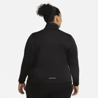 Nike Dri-FIT Swift Element UV женская 1/4-Zip Running Top (большие размеры) цвет черный